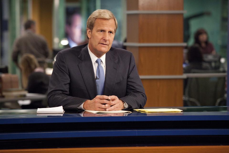 Jeff Daniels as news anchor Will McAvoy in HBO series "The Newsroom."
