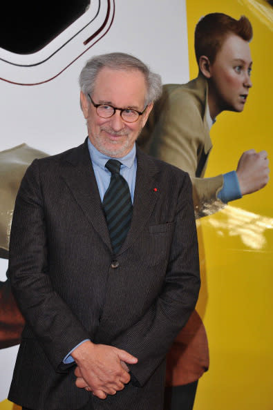 An overzealous cinema employee in Lebanon briefly censored the US film producer/director, Steven Spielberg over a misunderstanding. The employee apparently blanked out the Hollywood director’s name on posters advertising the animation Tintin. (Photo by Pascal Le Segretain/Getty Images)