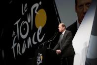 Tour de France director Christian Prudhomme presents the itinerary of the 2017 Tour de France cycling race during a news conference in Paris, France, October 18, 2016. REUTERS/Benoit Tessier