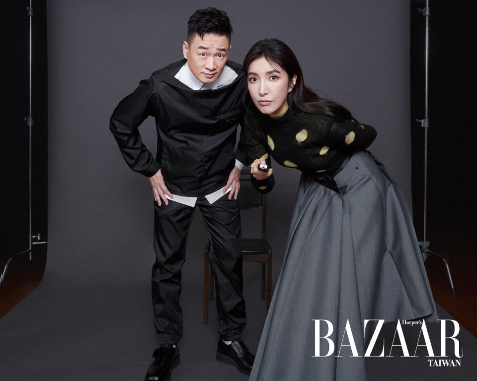 楊謹華與老公Ben。（圖／《Harper’s BAZAAR》）