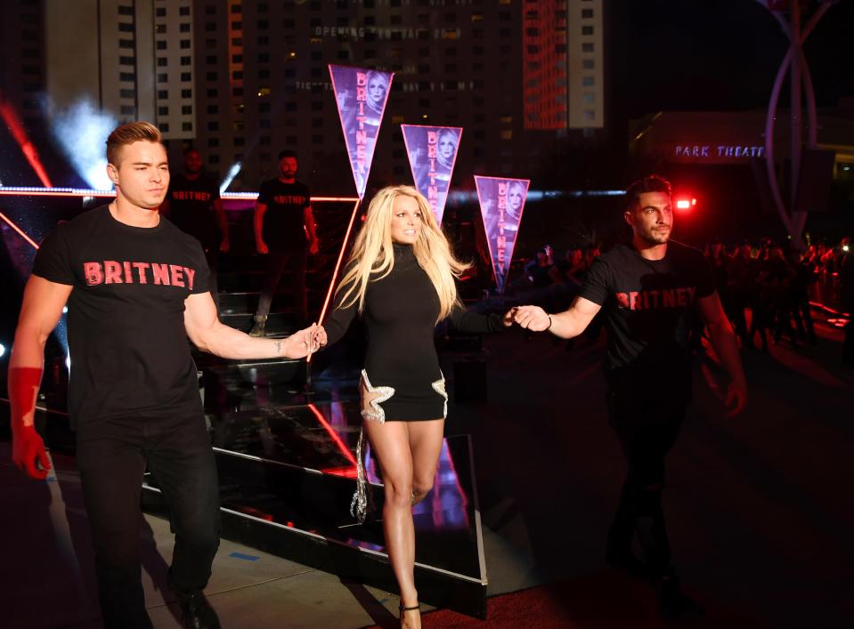 Britney Spears at the announcement of her new concert residency at the Park Theater at Park MGM resort. Shows begin  Feb. 13, 2019.