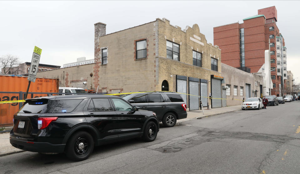 Law enforcement presence can be seen in front of 137 South Fifth Avenue in Mount Vernon, March 20, 2024.