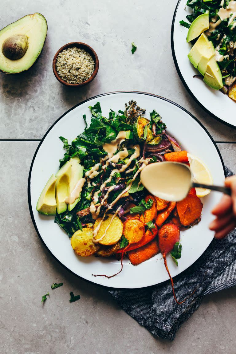 Roasted Rainbow Vegetable Bowl