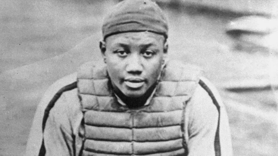 Josh Gibson, a catcher in the Negro Leagues, now holds the record for single season batting average. - Clipped From Video