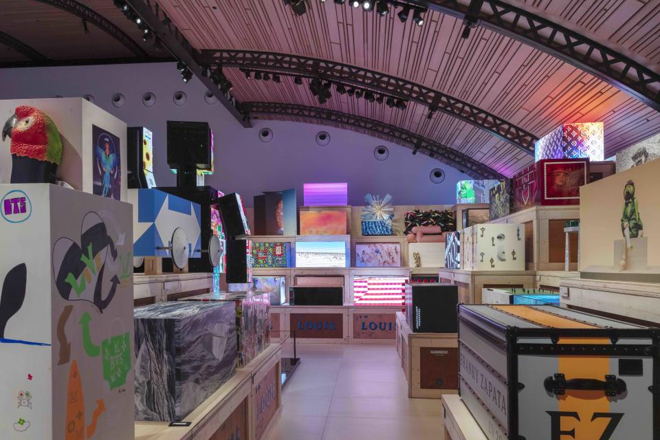 The “200 Trunks, 200 Visionaries: The Exhibition” show at Louis Vuitton's private museum La Galerie