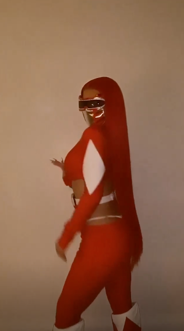Kylie Jenner dialled up the heat as a sexy Power Ranger for Halloween 2020. Photo: Instagram/kyliejenner.