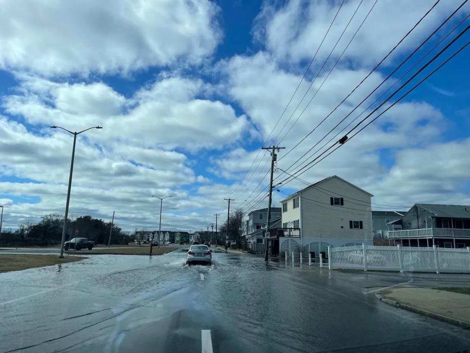 flooded street in Salisbury