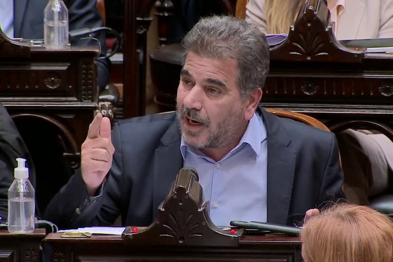 Cristian Ritondo durante la sesión especial de la Cámara de Diputados