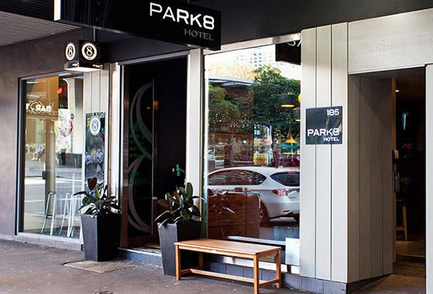 Lobby and coffee shop in one. Photo: Park8 Hotel Sydney