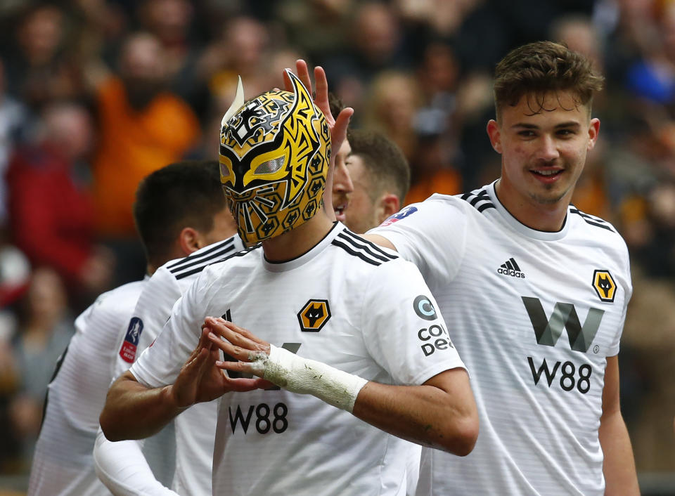 Raúl Jiménez en la semifinal de la F.A. Cup de Inglaterra, ante el Watford, en el Estadio de Wembley. / Foto: Getty Images