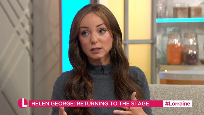 Helen George on ITV's Lorraine. (ITV screengrab)