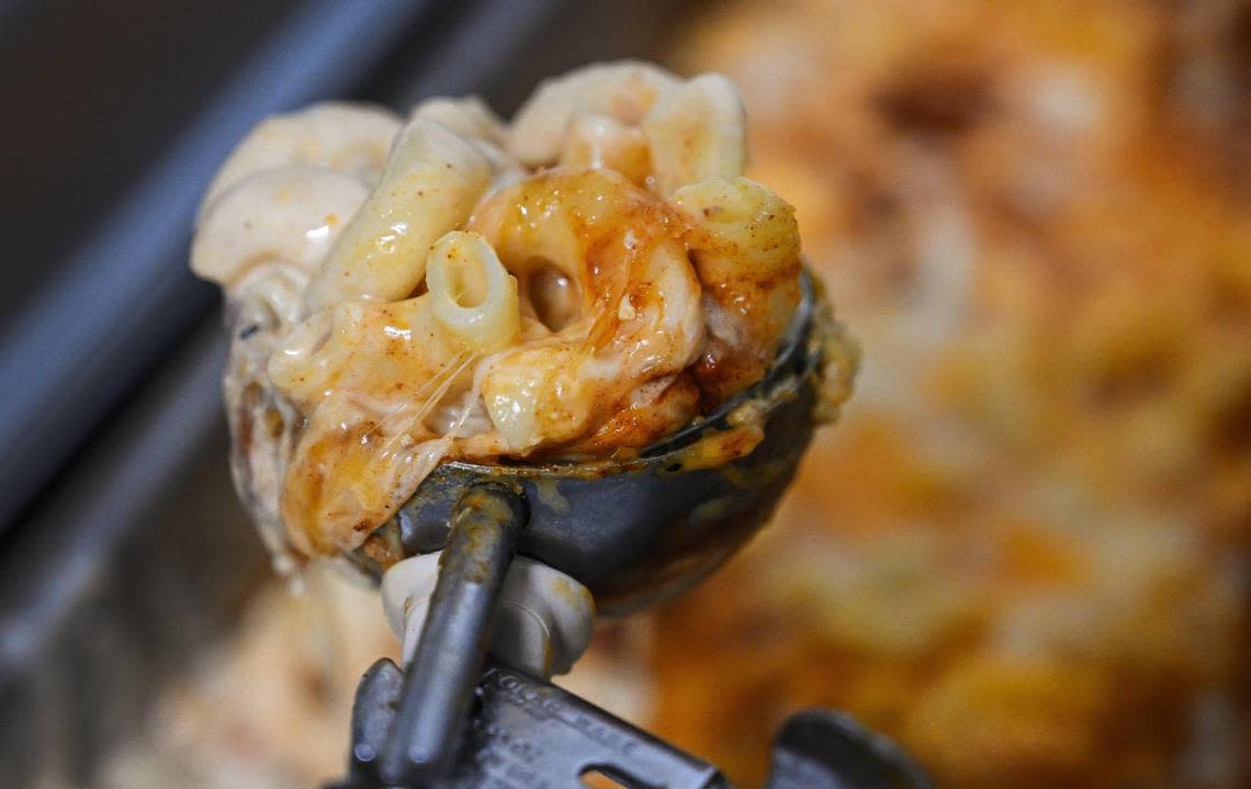 Mac & cheese is one of the popular sides at Doll’s Kitchen which recently opened up in the shopping center southwest of the intersection of Shaw and Blackstone in Fresno.