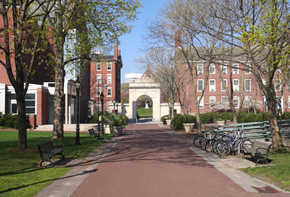 <p><strong>Established in 1764</strong></p><p><strong>Location: Providence, Rhode Island<br></strong></p><p>In 1764, Brown became the first college in the U.S. to admit students regardless of their <a href="https://www.brown.edu/about/history/timeline/" rel="nofollow noopener" target="_blank" data-ylk="slk:religious background;elm:context_link;itc:0;sec:content-canvas" class="link ">religious background</a>. In 1891, they started allowing women into the school. It was also one of the doctoral-granting colleges in the country. <br></p>