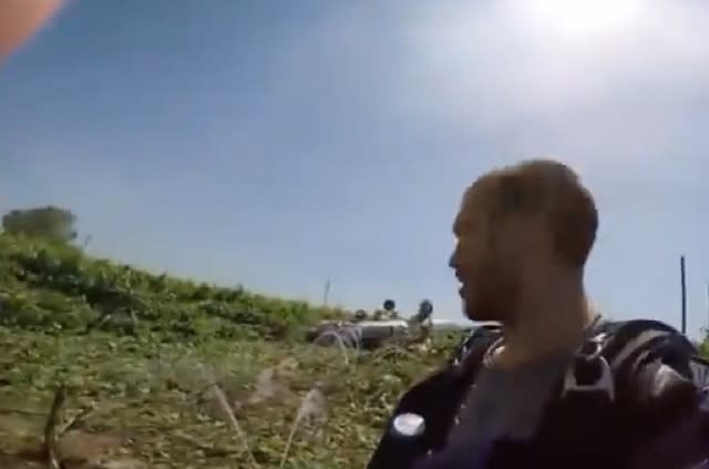 Plane crash in California vineyard caught on skydiver's GoPro