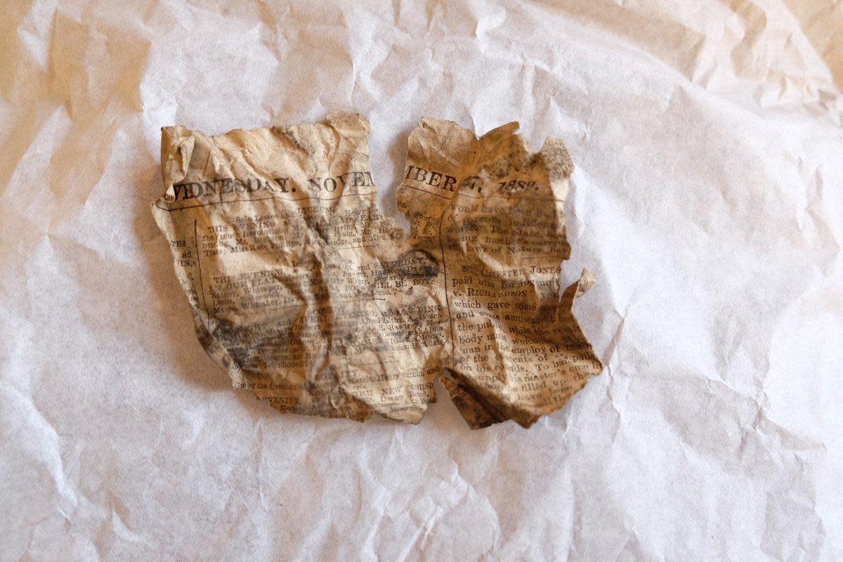 The paper dating back to 1889 was found under the floorboards at Buckingham Palace: Buckingham Palace