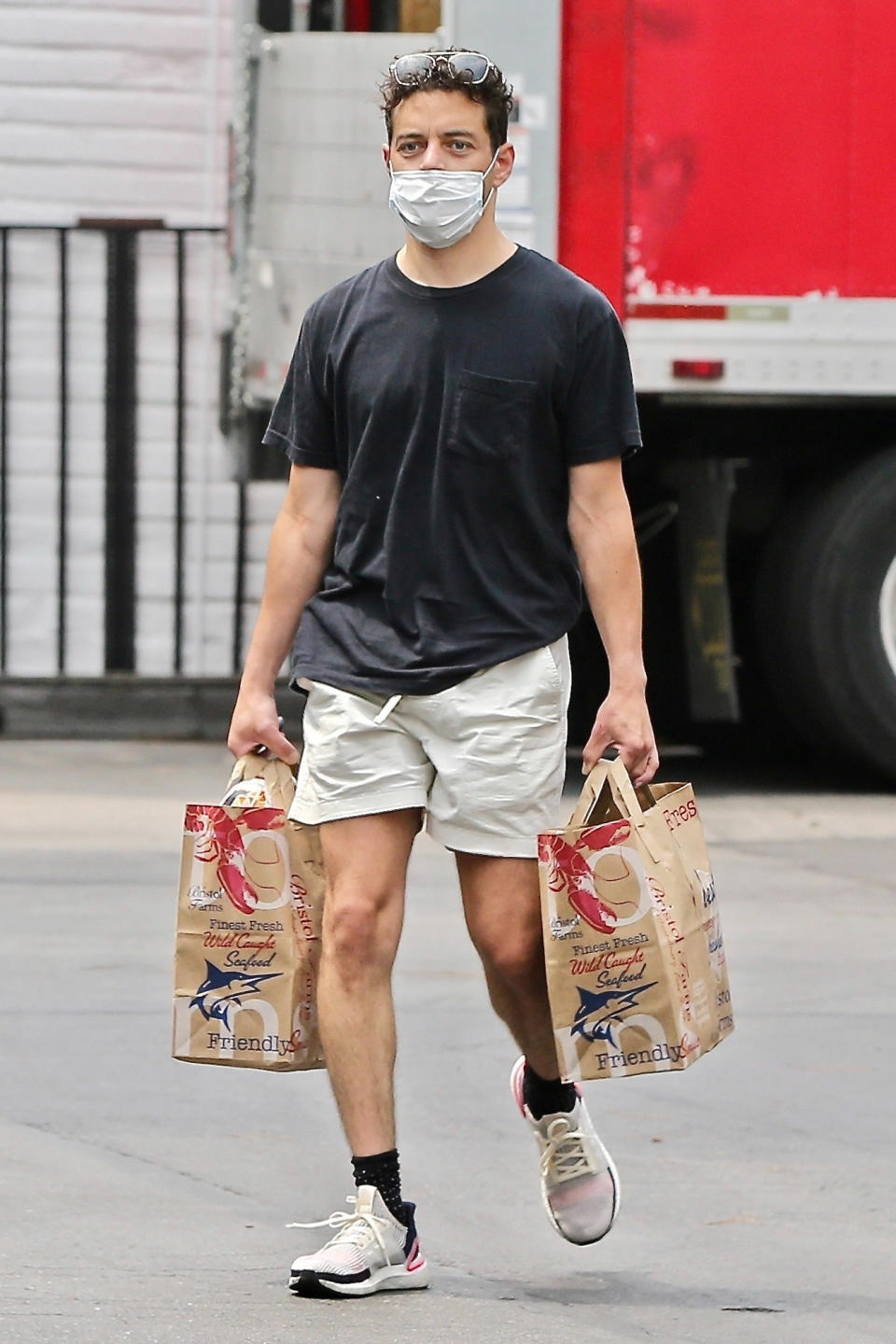 <p>Rami Malek does some grocery shopping in L.A. on Aug. 19. </p>