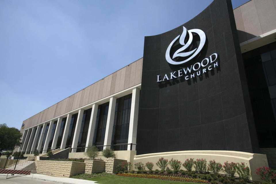 Lakewood Church in Houston, where Pastor Joel Osteen preaches to some 25,000 people each week.  / Credit: Timothy Fadek/Corbis via Getty Images