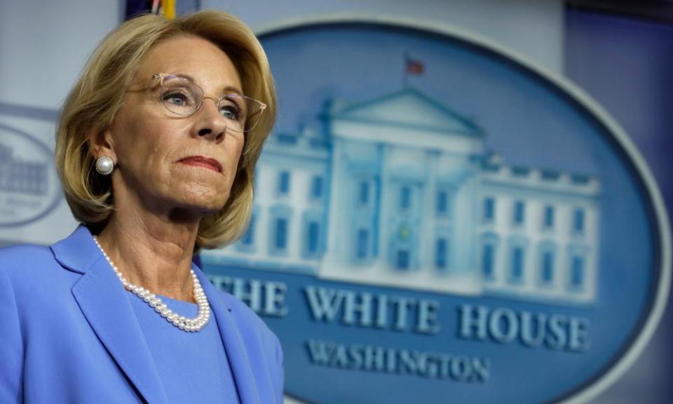 The US Department of Education, led by education secretary Betsy DeVos, has been slow to respond to educators’ requests for guidance.