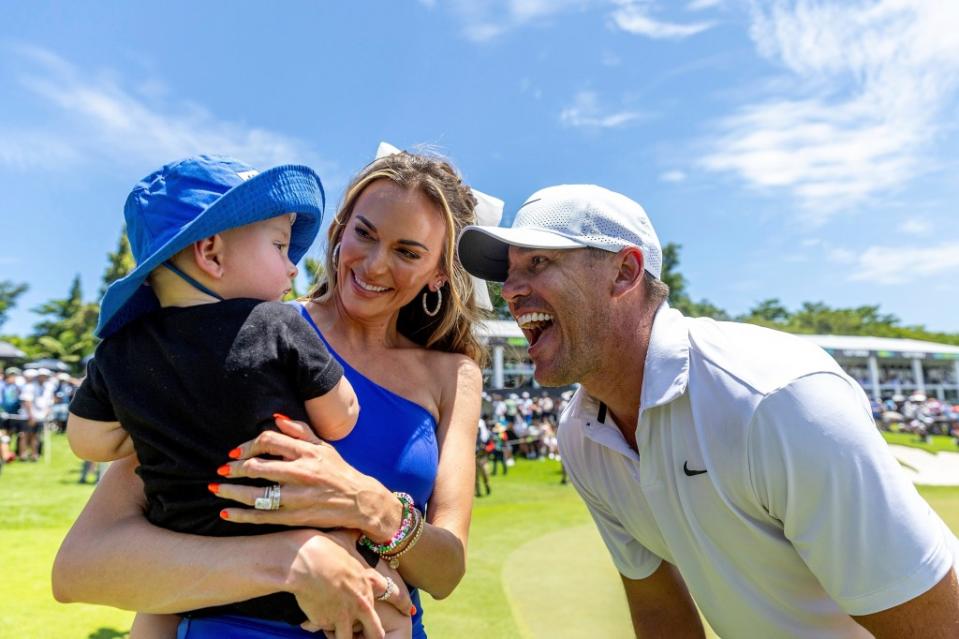 Sims and Koepka had their first child, son Crew, last July. AP