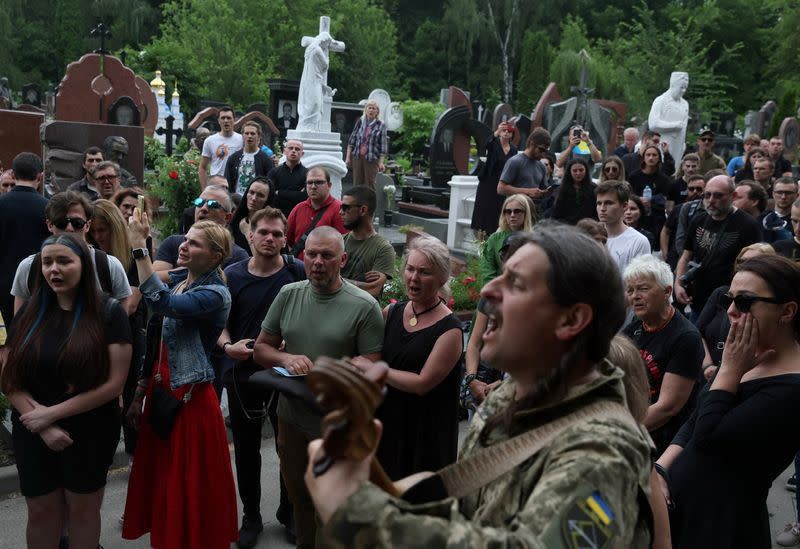 FILE PHOTO: Roman Ratushnyi is buried in Kyiv