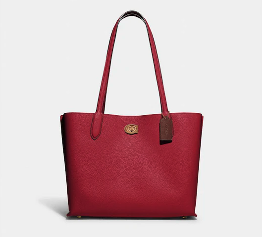 Willow Tote In Colorblock With Signature Canvas Interior. Image via Coach.