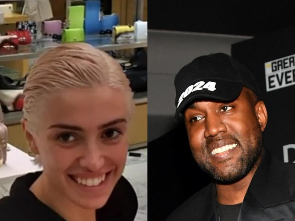 Bianca Censori and Kanye West (TikTok / Getty)