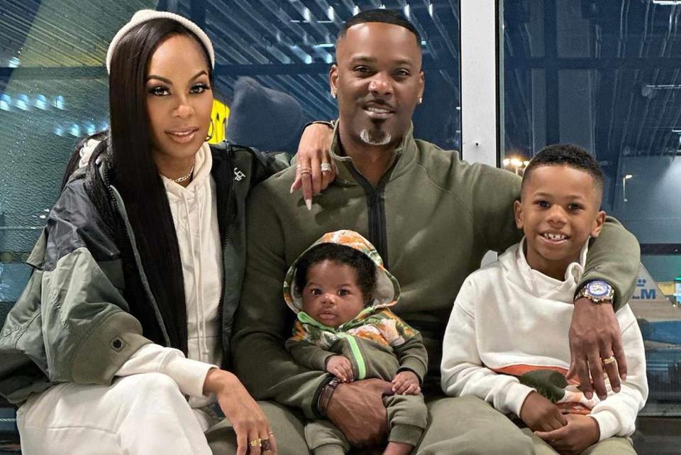 <p>Sanya Richards-Ross/Instagram</p> Sanya Richards-Ross, Aaron Ross and their sons, Asani, 3 months, and Aaron Jermaine II, 6