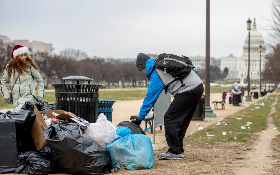 Rubbish outside the US Capitol - AP