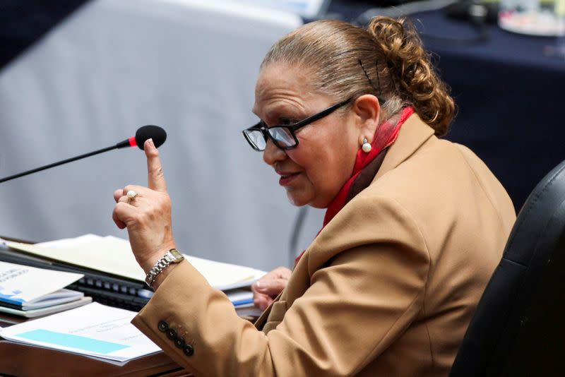FILE PHOTO: Guatemala's Attorney General Maria Consuelo Porras attend a meeting with the Nominating Committee for the election of the Attorney General, in Guatemala City