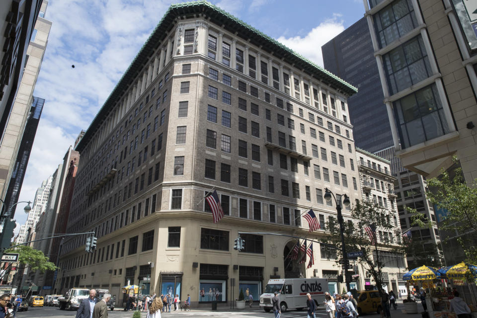 FILE - In this June 6, 2018, file photo the Lord & Taylor flagship store on Fifth Avenue is seen in New York. Over the last year or so, Gap, Tommy Hilfiger, Lord & Taylor and Polo Ralph Lauren have closed their flagship stores on Manhattan’s Fifth Avenue. (AP Photo/Mary Altaffer, File)