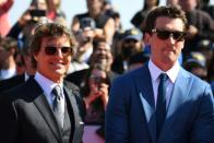 "Top Gun: Maverick" finds Tom Cruise's Maverick teaching a group of young pilots including Miles Teller's Rooster (AFP/Robyn Beck)