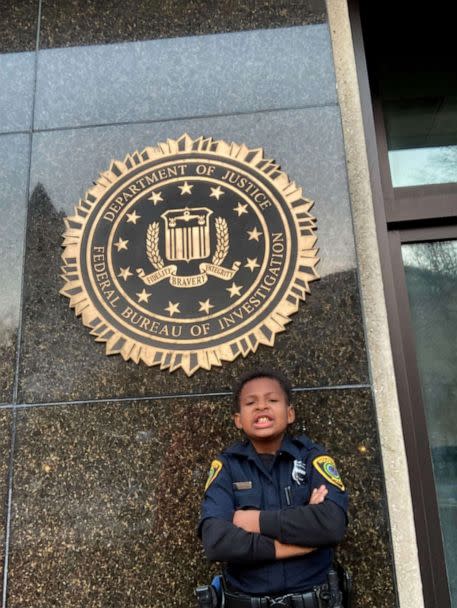 PHOTO: Devarjaye 'DJ' Daniel poses for a photo ouside the J. Edgar Hoover building, the FBI's headquarters in Washington, D.C. (Courtesy Theodis Daniel)