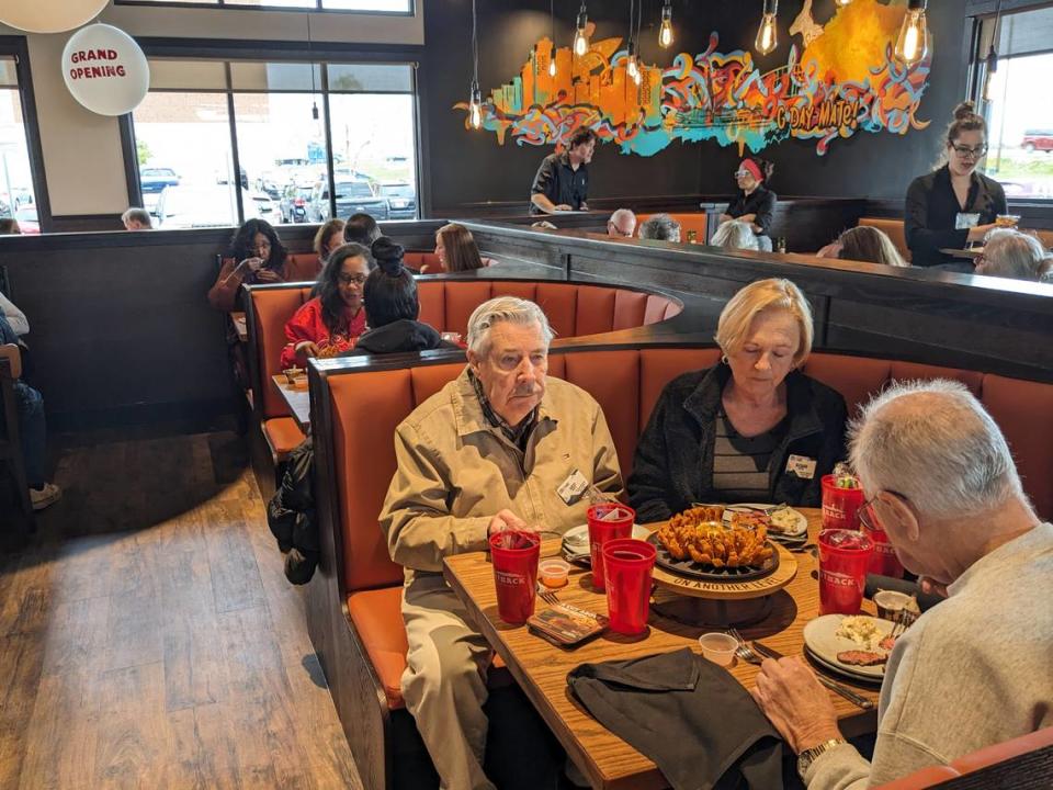 Comfortable seating areas are available at Outback Steakhouse in O’Fallon