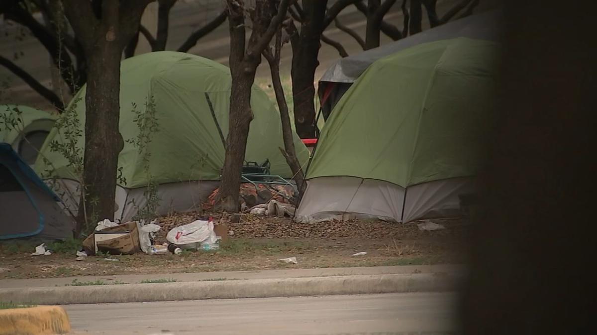 Members of Houston encampment near Minute Maid found work related