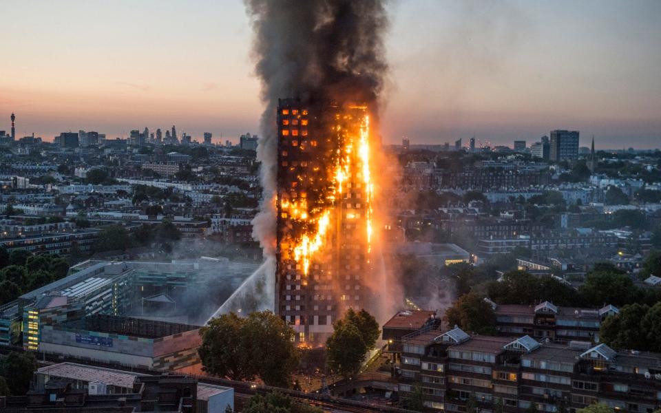 Grenfell residents were trapped 'screaming for their lives' as flames raged through the 27-storey tower block - Eyevine