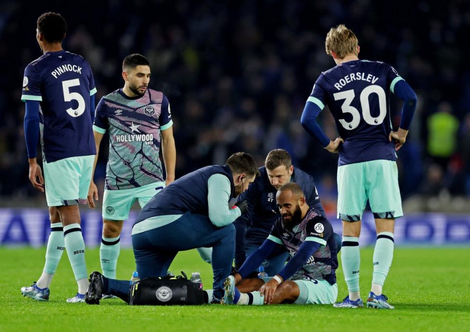 Injured: Bryan Mbeumo (REUTERS)