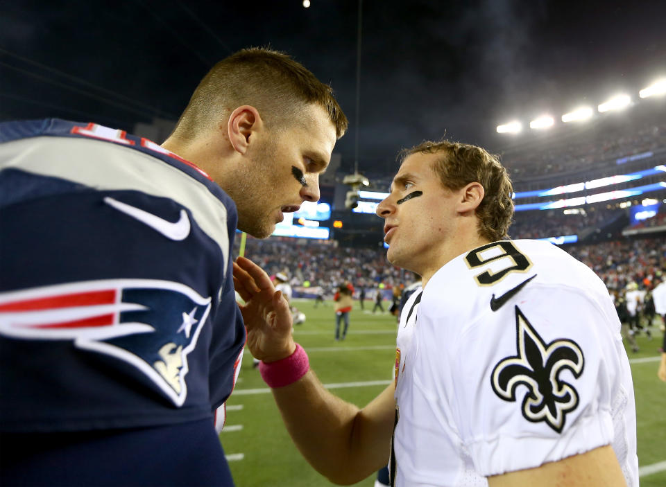 Tom Brady and Drew Brees are going to roll this year. (Getty)