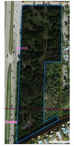 Site for proposed workforce housing off Collier Boulevard.