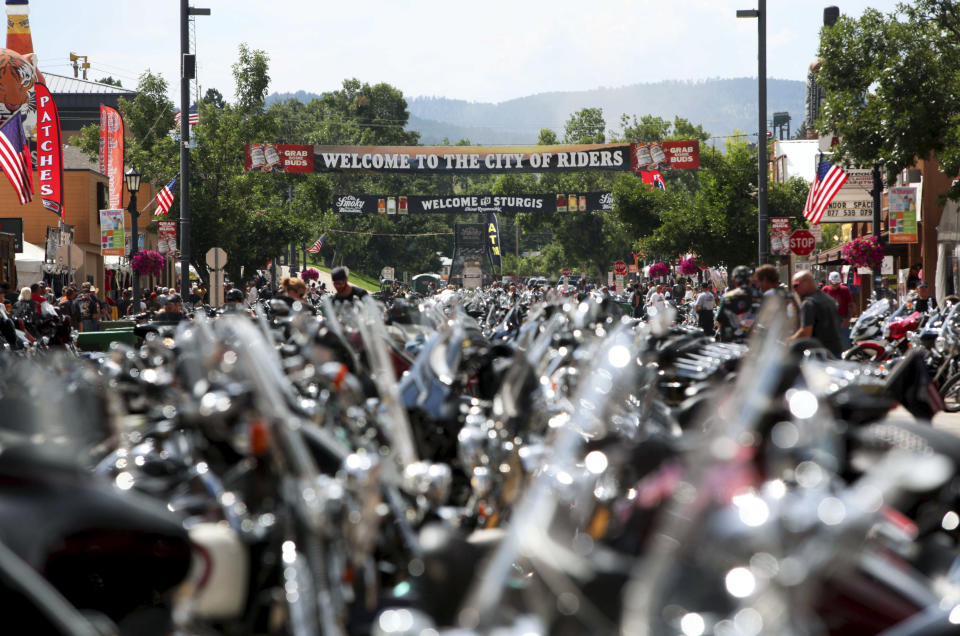 Days before the Sturgis Motorcycle Rally in August 2014.  / Credit: Toby Brusseau / AP