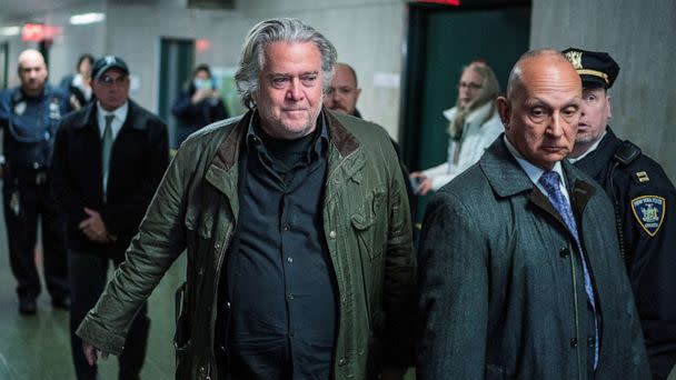 PHOTO: Former White House Chief Strategist Steve Bannon arrives at New York State Supreme Court for a hearing, Jan. 12, 2023, in New York City. (Eduardo Munoz/Reuters)