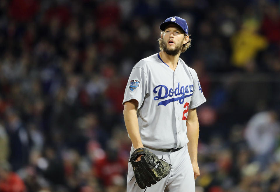 LAPD can’t help Clayton Kershaw with Red Sox bats, but they can provide him with some peace of mind. (Getty)