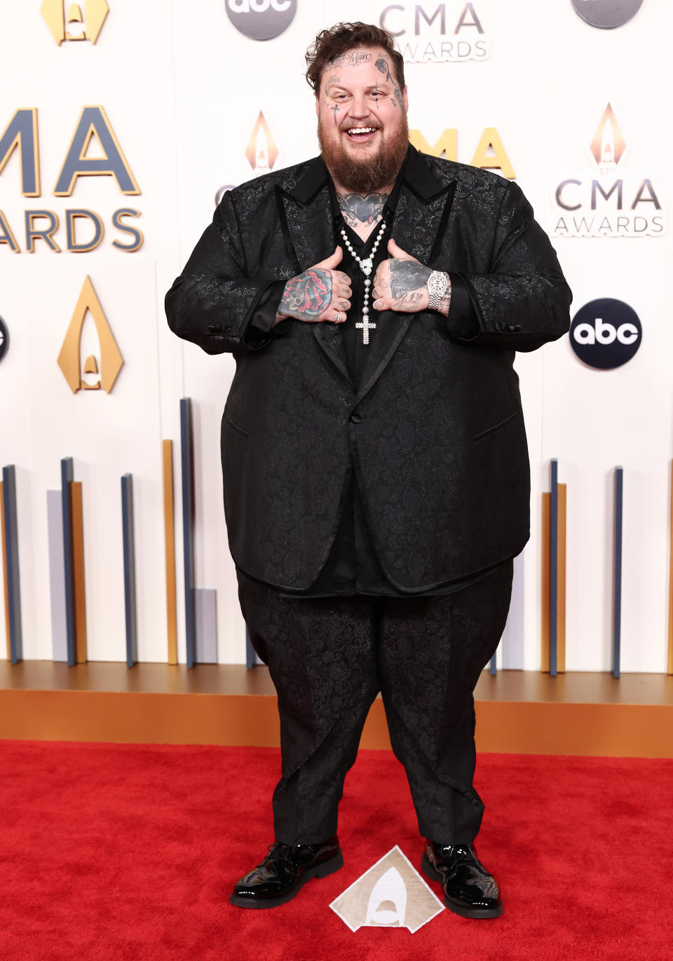 Jelly Roll at The 57th Annual CMA Awards at Bridgestone Arena in Nashville, Tennessee on November 8, 2023.