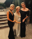 <p>Hailey Baldwin was given the role as Maid of Honour for her older sister Alaia’s wedding in September, 2017. The model donned an unconventional hue for the ceremony, finished with supersized earrings and a lace choker. Here, she poses alongside her mother and cousin. <em>[Photo: Instagram]</em> </p>