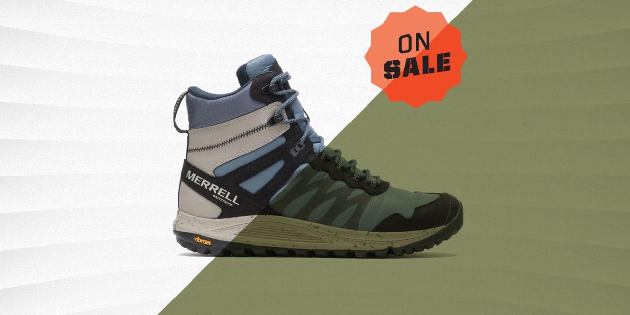 merrell mens nova sneaker boot waterproof in stonewash colorway