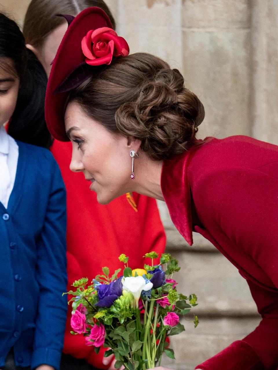 Catherine, Duchess of Cambridge attends the Commonwealth Day Service 2020 at Westminster Abbey on March 9, 2020 in London, England