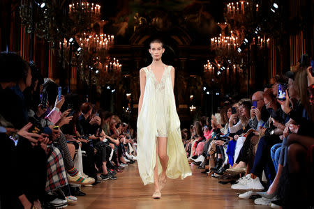 Kaia Gerber leads the Stella McCartney Paris Fashion Week catwalk