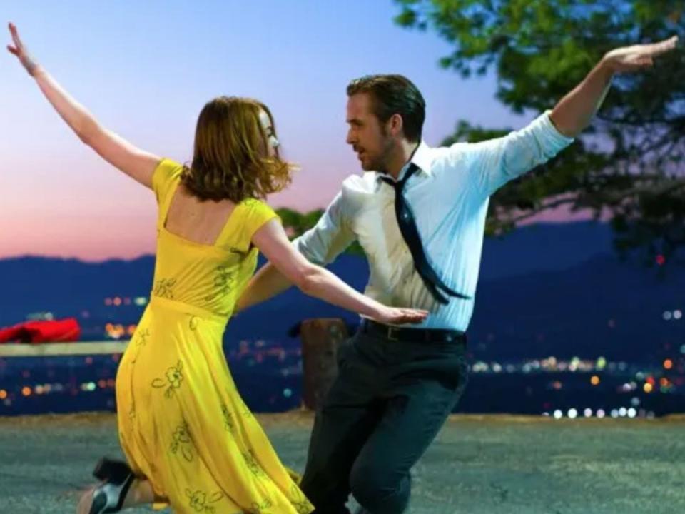 Ryan Gosling – and his flat hand – in ‘La La Land’ (Lionsgate)