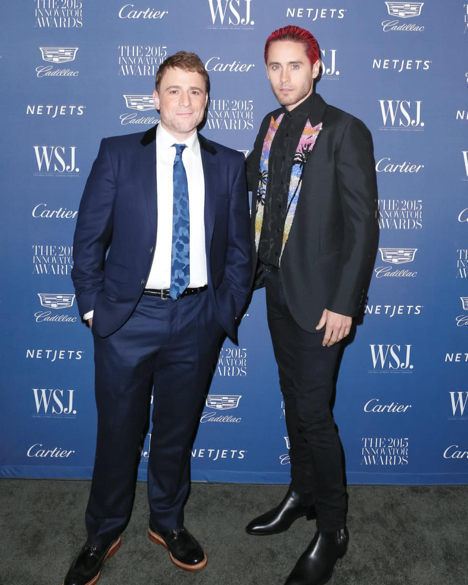 Honoree Stuart Butterfield with Jared Leto at the WSJ. Magazine 2015 Innovator Awards