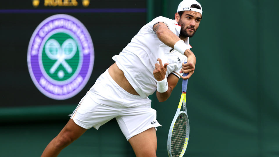 Matteo Berrettini has withdraw from Wimbledon after testing positive for Covid-19 just a day before his first match. (Photo by Clive Brunskill/Getty Images)