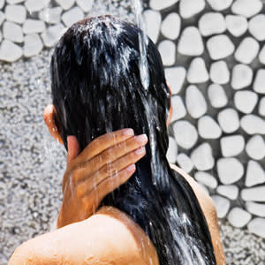 Myth: Rinsing with ice-cold water after a shampoo will give you shinier hair.